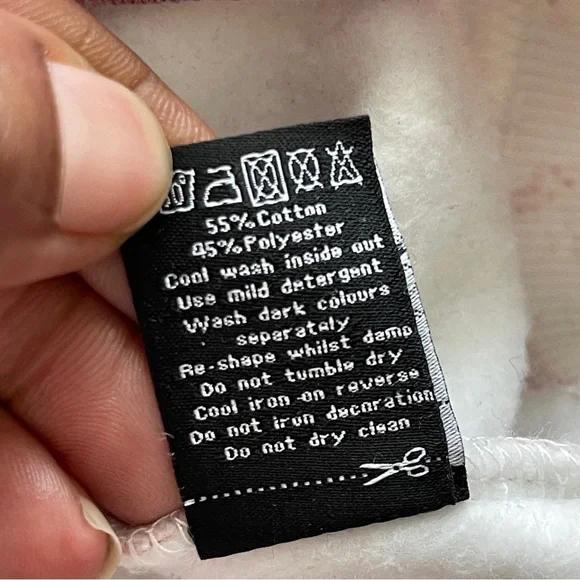 BALANCE | Pink Tie Dye Embossed Cropped Sweatshirt Sz L - Picture 7 of 7